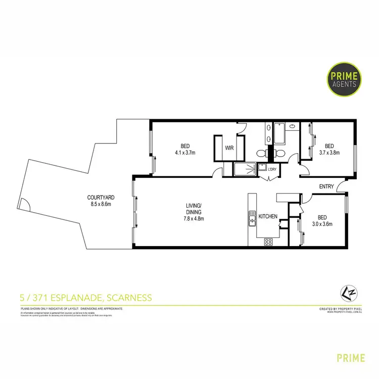Floorplan of Homely unit listing, 5/371 Esplanade, Scarness QLD 4655