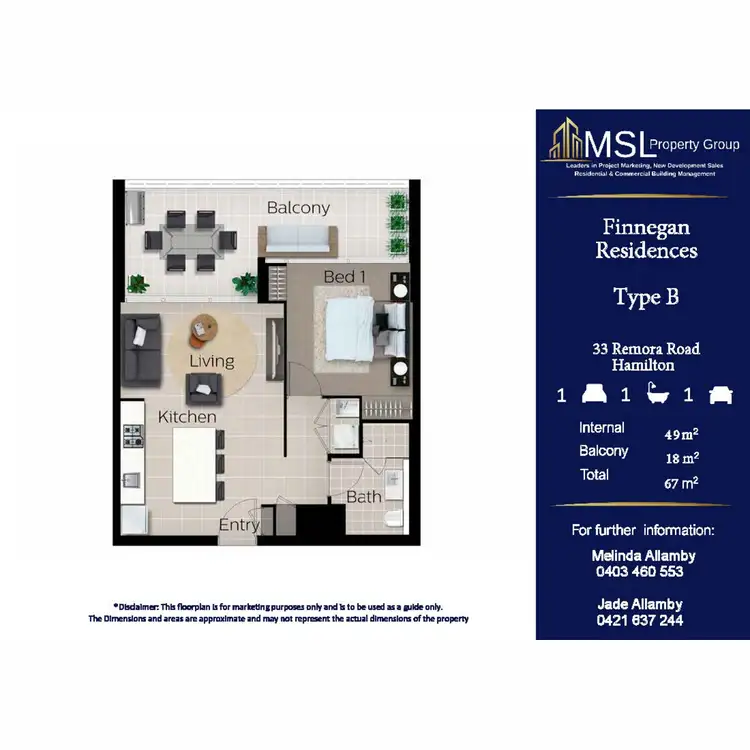 Floorplan of Homely apartment listing, B3 Type B/33 Remora Road, Hamilton QLD 4007