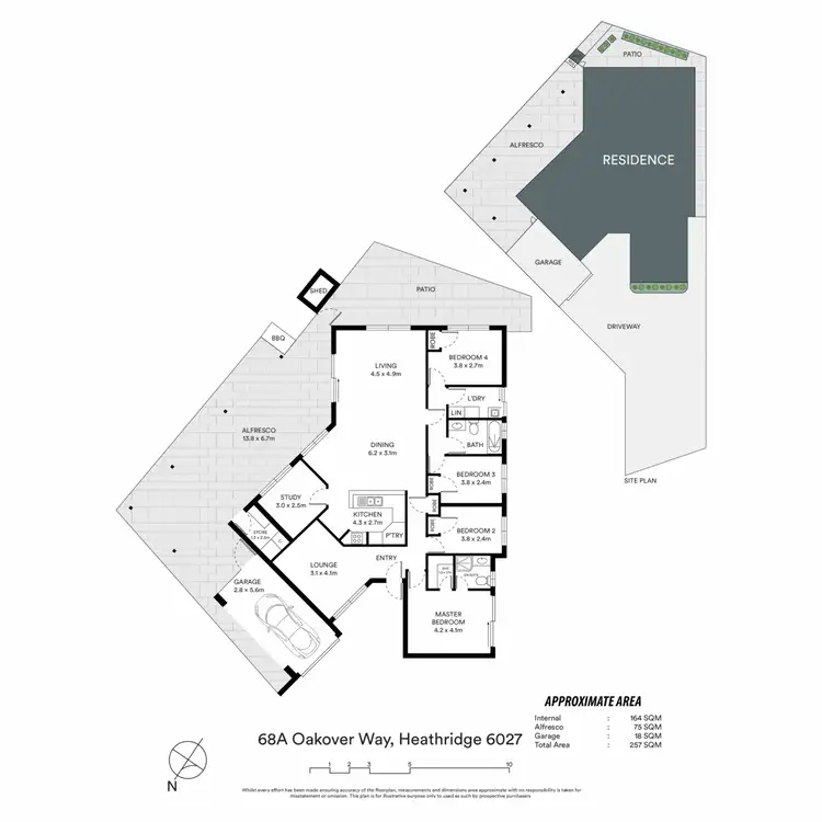 Floorplan of Homely house listing, 68A Oakover Way, Heathridge WA 6027