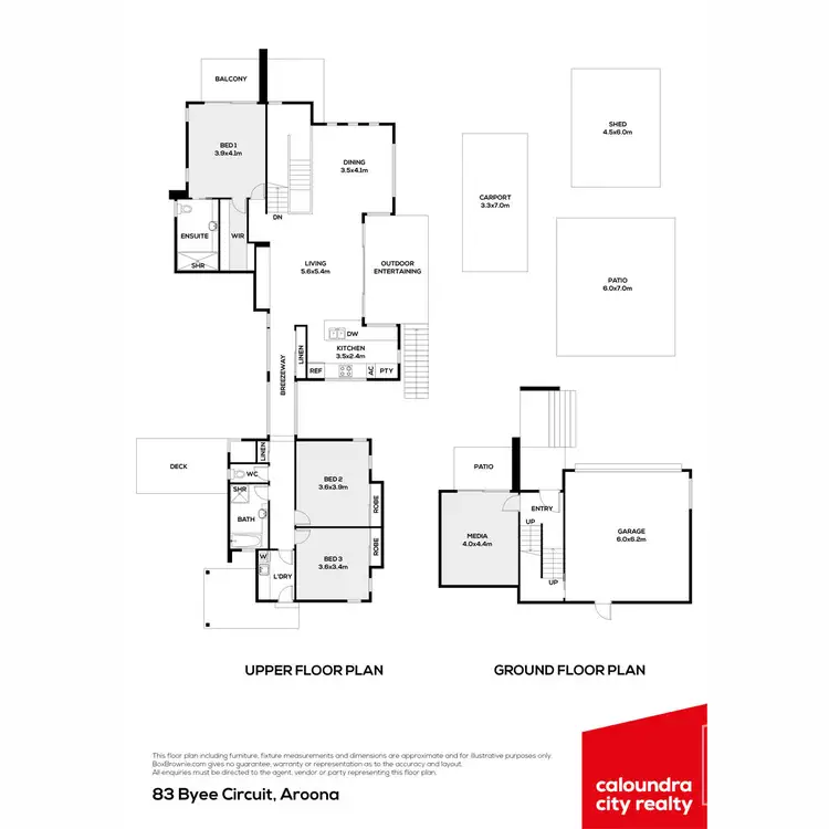 Floorplan of Homely house listing, 83 Byee Circuit, Aroona QLD 4551