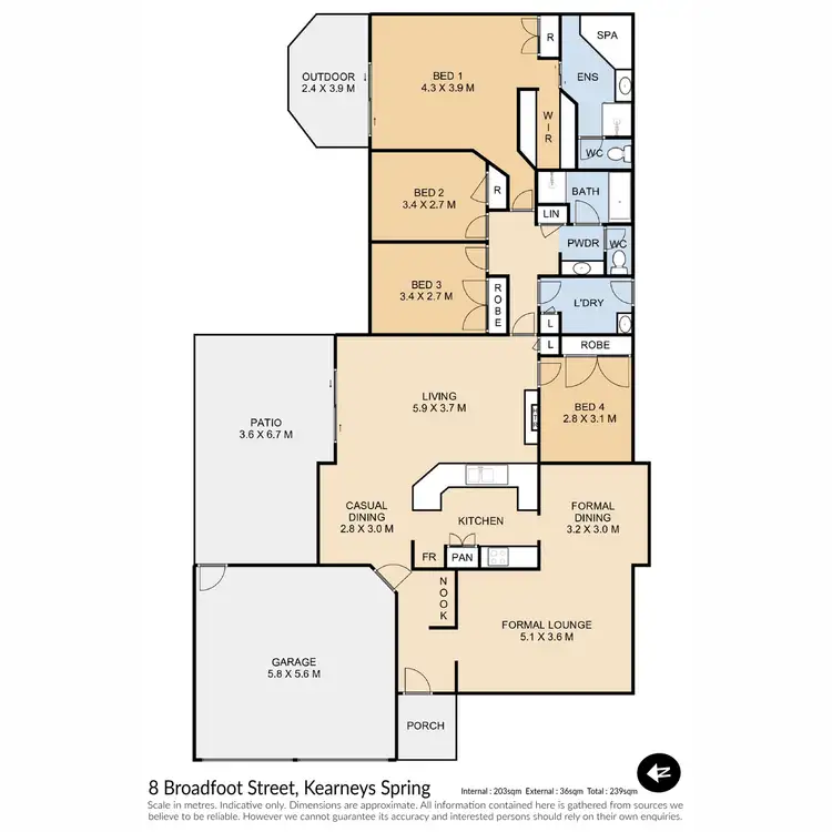 Floorplan of Homely house listing, 8 Broadfoot Street, Kearneys Spring QLD 4350