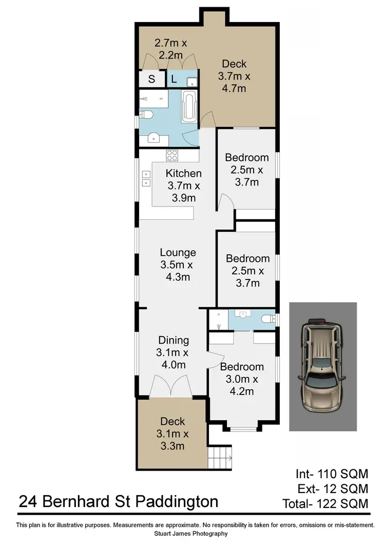 Floorplan of Homely house listing, 24 Bernhard Street, Paddington QLD 4064