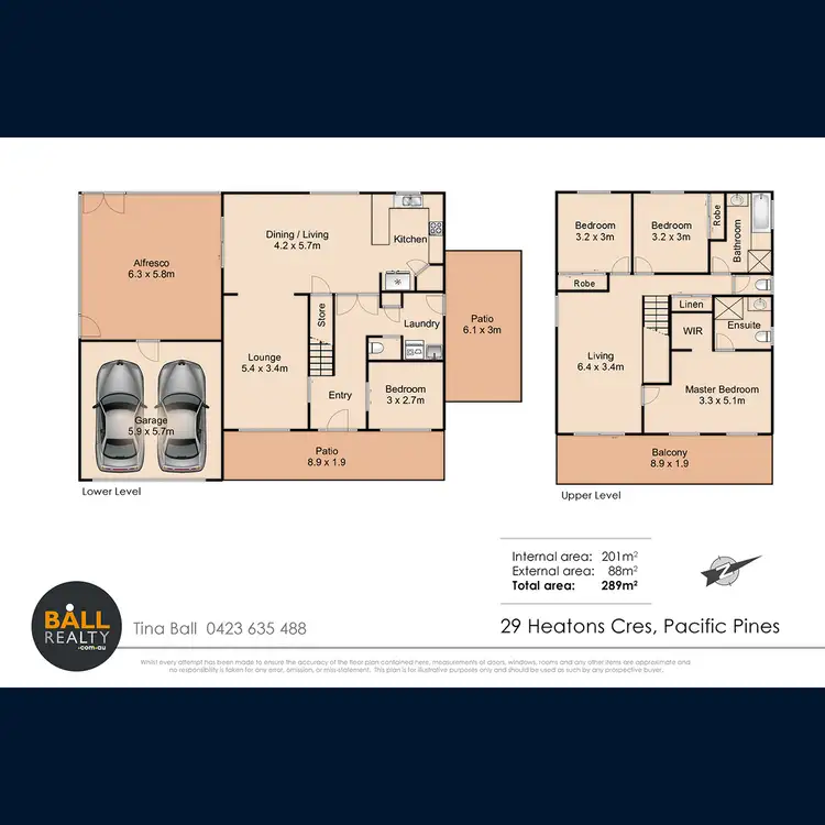 Floorplan of Homely house listing, 29 Heatons Crescent, Pacific Pines QLD 4211