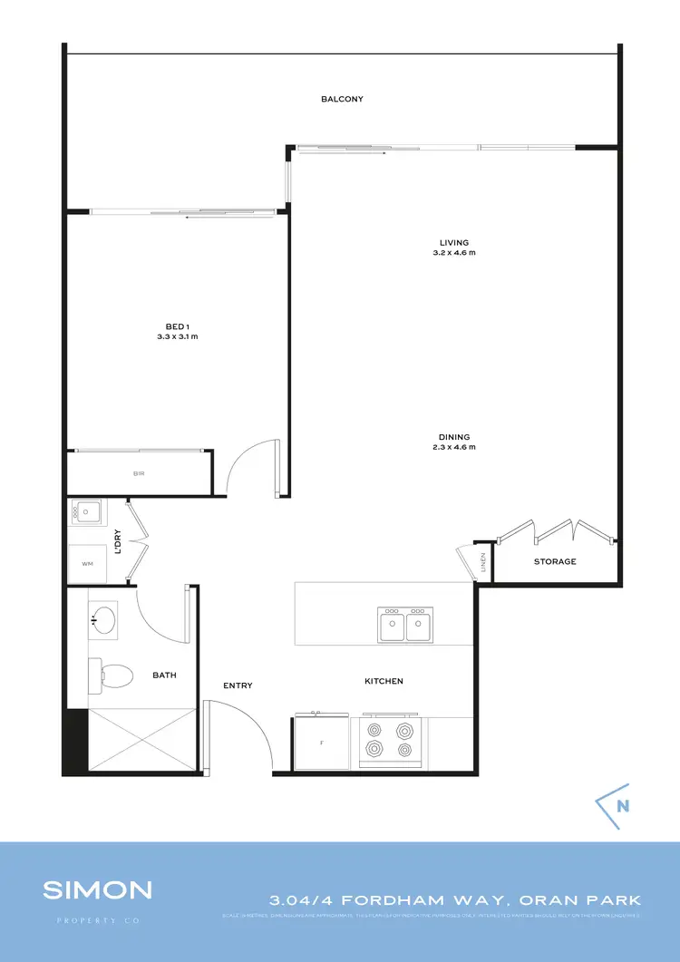 Floorplan of Homely apartment listing, 3.04/4 Fordham Way, Oran Park NSW 2570