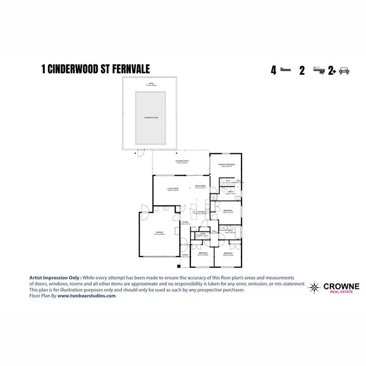 Floorplan of Homely house listing, 1 Cinderwood Court, Fernvale QLD 4306