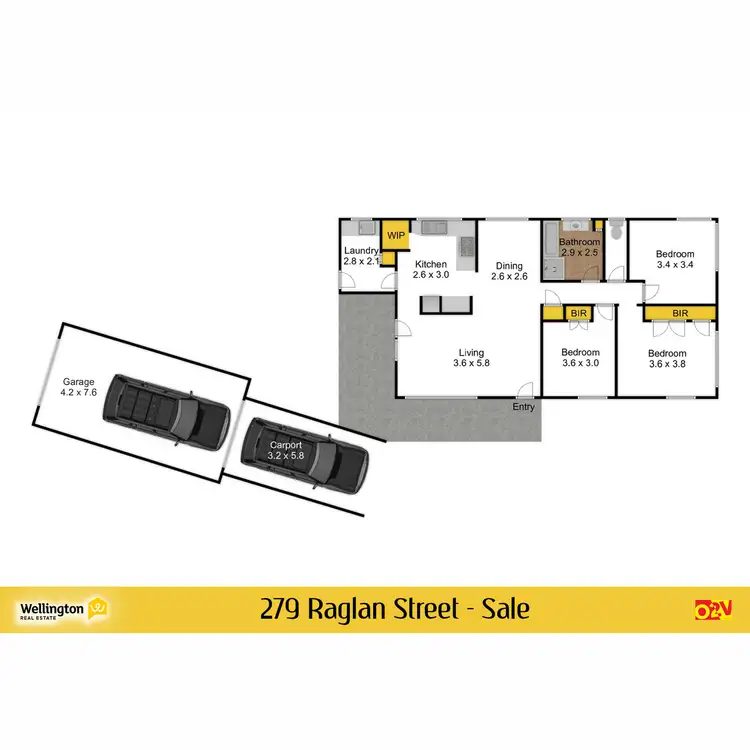 Floorplan of Homely house listing, 279 Raglan Street, Sale VIC 3850