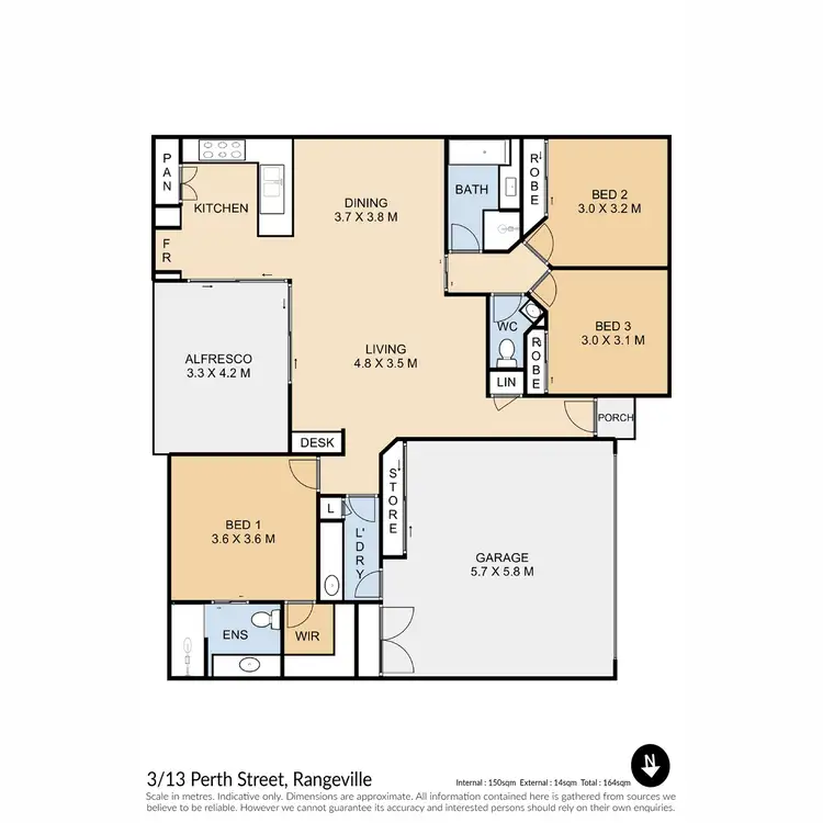 Floorplan of Homely unit listing, 3/13 Perth Street, Rangeville QLD 4350