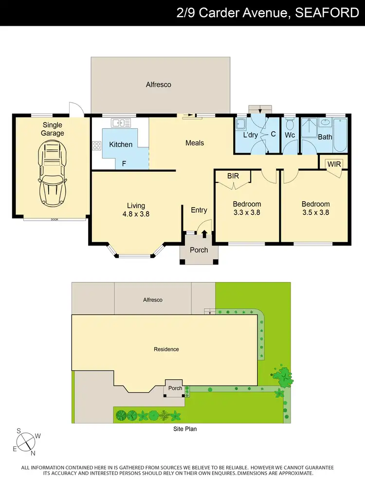 Floorplan of Homely unit listing, 2/9 Carder Avenue, Seaford VIC 3198