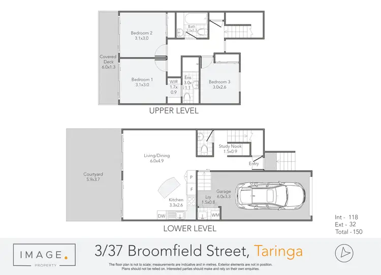 Floorplan of Homely townhouse listing, 3/37 Broomfield Street, Taringa QLD 4068