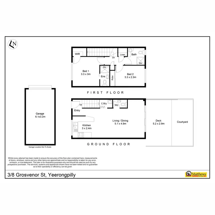 Floorplan of Homely townhouse listing, 3/8 Grosvenor Street, Yeerongpilly QLD 4105