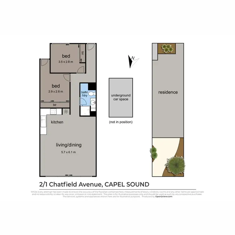 Floorplan of Homely apartment listing, 2/1589 Point Nepean Road, Capel Sound VIC 3940