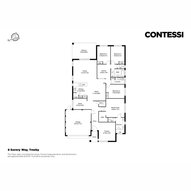 Floorplan of Homely house listing, 8 Savory Way, Treeby WA 6164