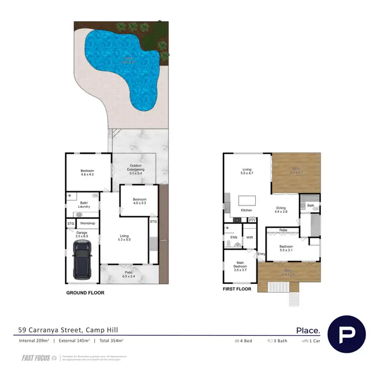 Floorplan of Homely house listing, 59 Carranya Street, Camp Hill QLD 4152