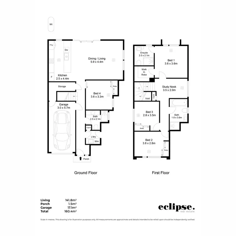 Floorplan of Homely house listing, 1a Amadio Crescent, Campbelltown SA 5074
