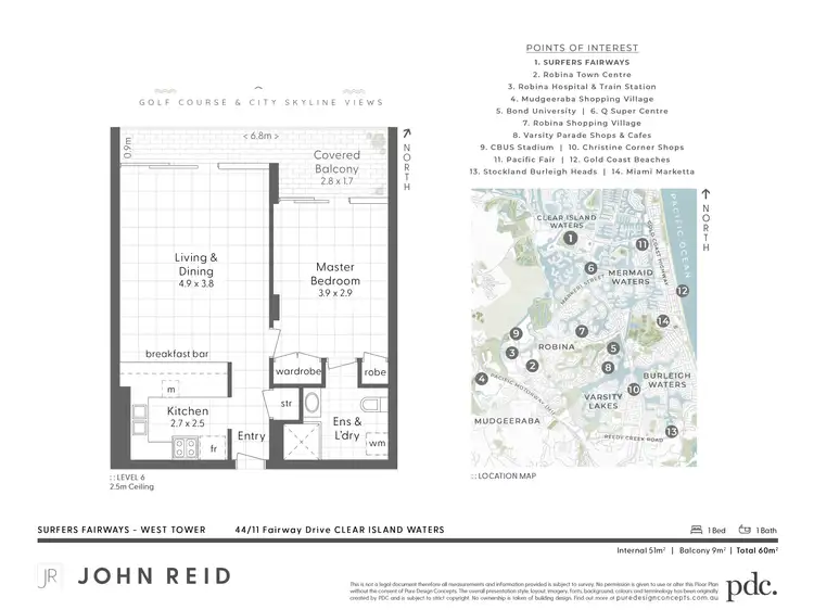 Floorplan of Homely apartment listing, 44/11 Fairway Drive, Clear Island Waters QLD 4226