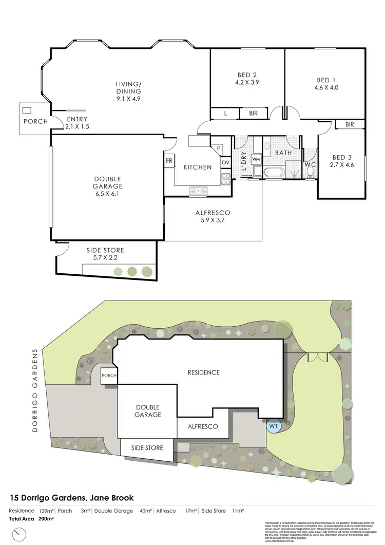 Floorplan of Homely house listing, 15 Dorrigo Gardens, Jane Brook WA 6056