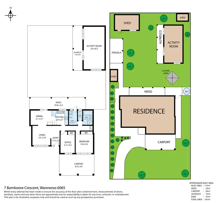 Floorplan of Homely house listing, 7 Bamboore Crescent, Wanneroo WA 6065