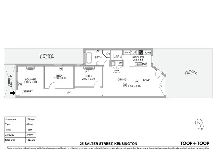 Floorplan of Homely villa listing, 25 Salter Street, Kensington SA 5068
