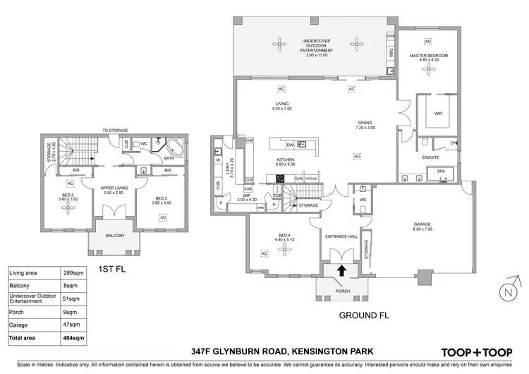 Floorplan of Homely house listing, 347F Glynburn Road, Kensington Park SA 5068