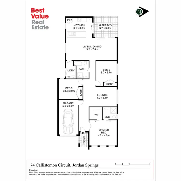 Floorplan of Homely house listing, 74 Callistemon Circuit, Jordan Springs NSW 2747