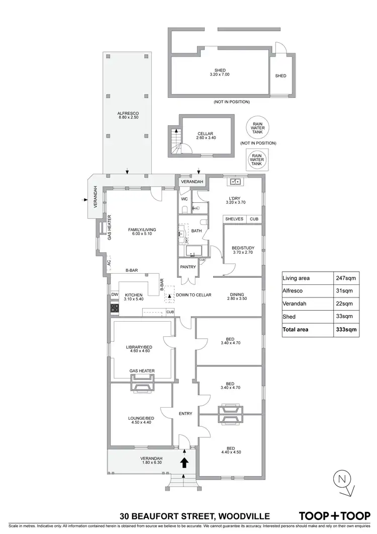 Floorplan of Homely house listing, 30 Beaufort Street, Woodville SA 5011
