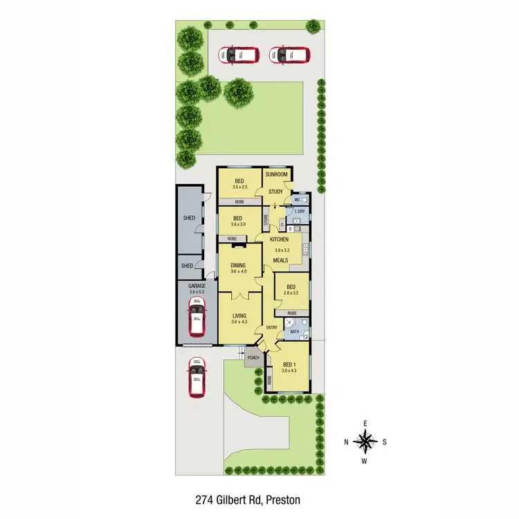 Floorplan of Homely house listing, 274 Gilbert Road, Preston VIC 3072