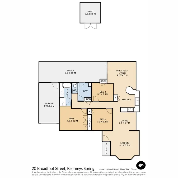 Floorplan of Homely house listing, 20 Broadfoot Street, Kearneys Spring QLD 4350