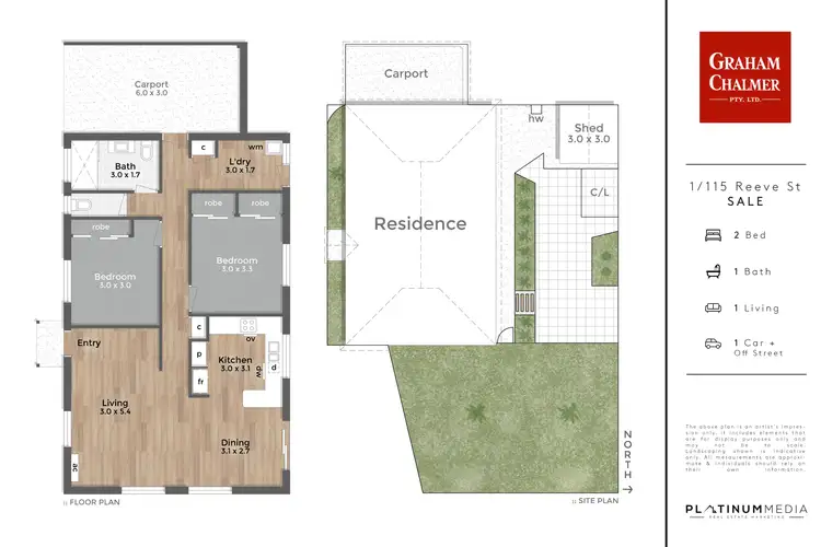 Floorplan of Homely townhouse listing, 1/115 Reeve Street, Sale VIC 3850