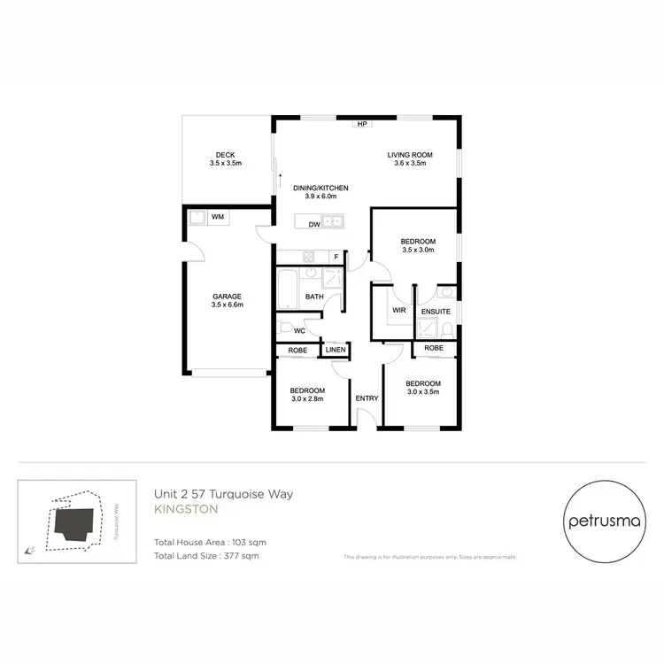 Floorplan of Homely villa listing, 2/57 Turquoise Way, Kingston TAS 7050