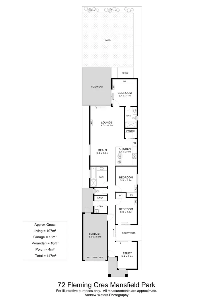 Floorplan of Homely house listing, 72 Fleming Crescent, Mansfield Park SA 5012