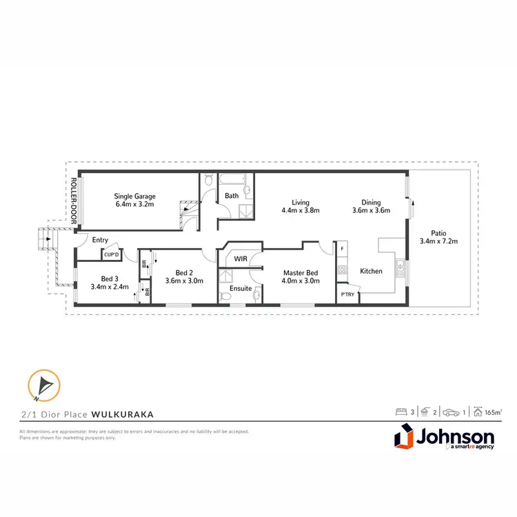 Floorplan of Homely semi-detached listing, 2/1 Dior Place, Wulkuraka QLD 4305