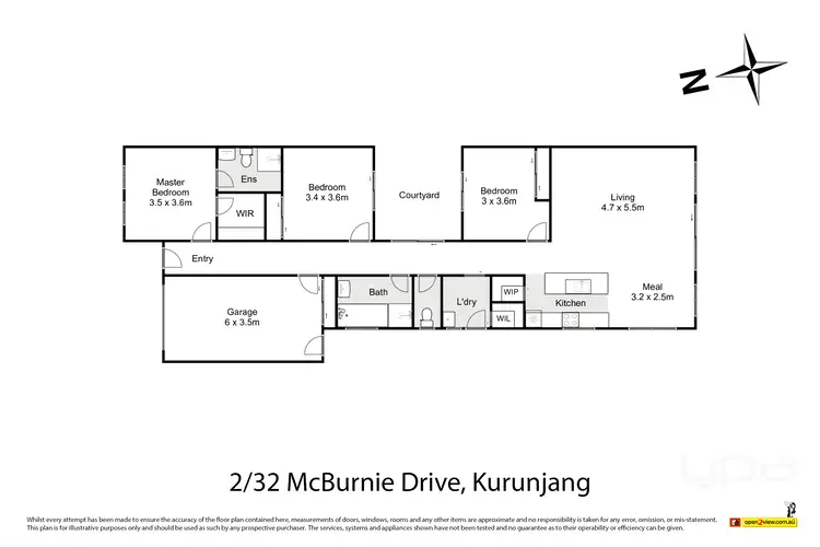 Floorplan of Homely house listing, 2/32 Mcburnie Drive, Kurunjang VIC 3337