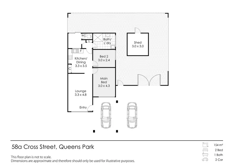 Floorplan of Homely house listing, 58A Cross Street, Queens Park WA 6107