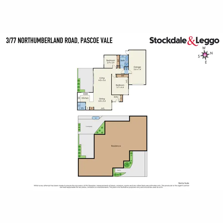 Floorplan of Homely unit listing, 3/77 Northumberland Road, Pascoe Vale VIC 3044