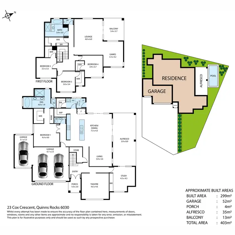 Floorplan of Homely house listing, 23 Cox Crescent, Quinns Rocks WA 6030