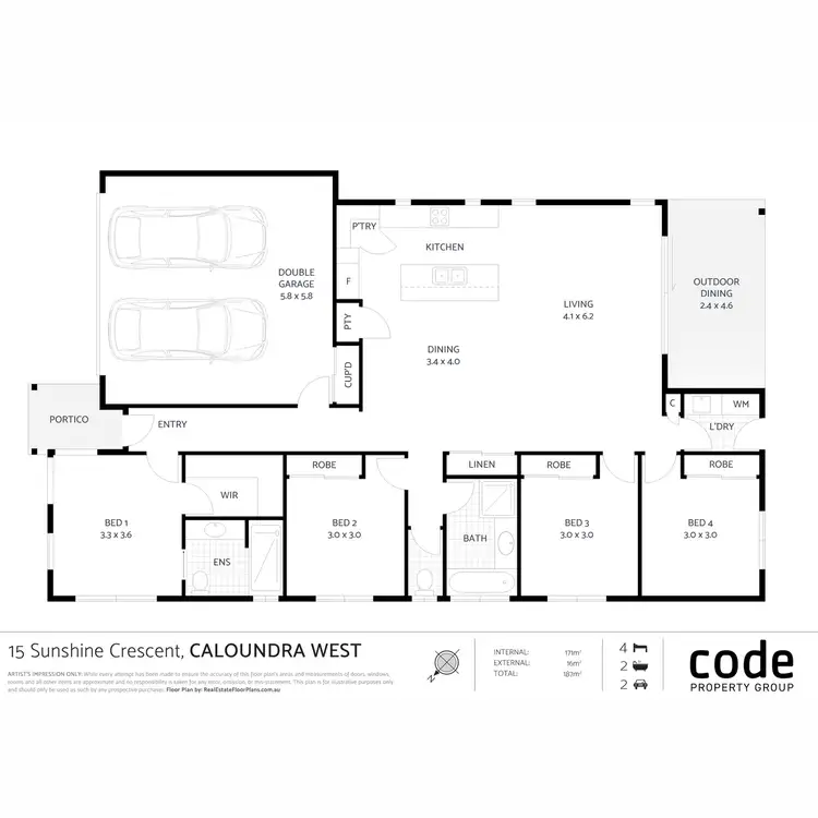 Floorplan of Homely house listing, 15 Sunshine Crescent, Caloundra West QLD 4551