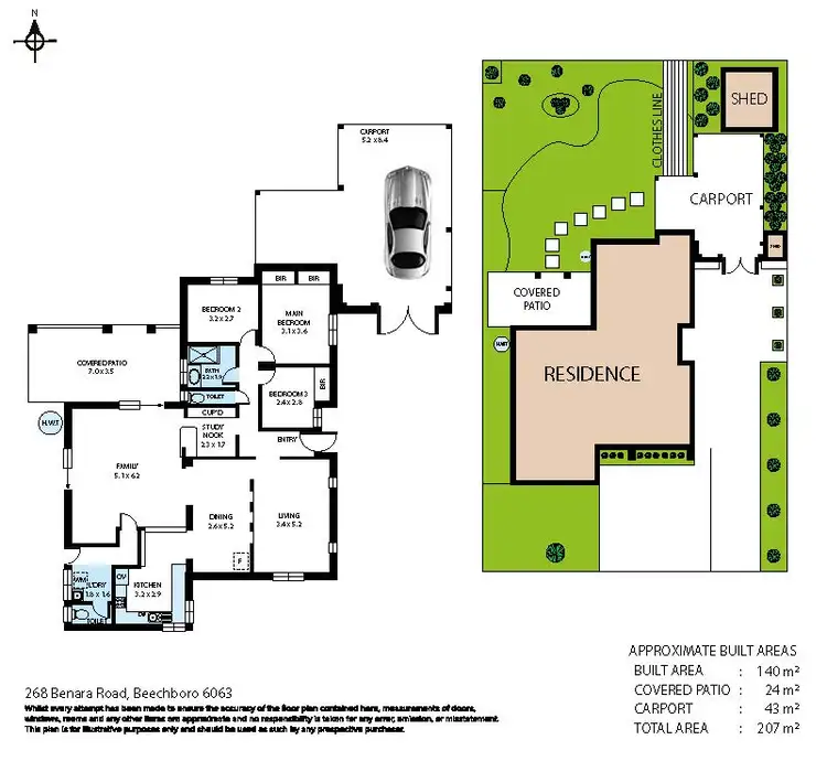 Floorplan of Homely house listing, 268 Benara Road, Beechboro WA 6063