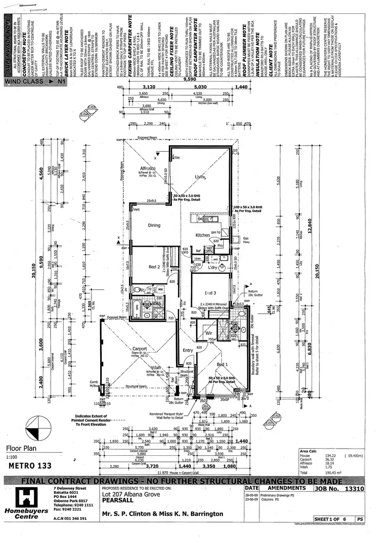 Floorplan of Homely house listing, 5 Albana Grove, Pearsall WA 6065