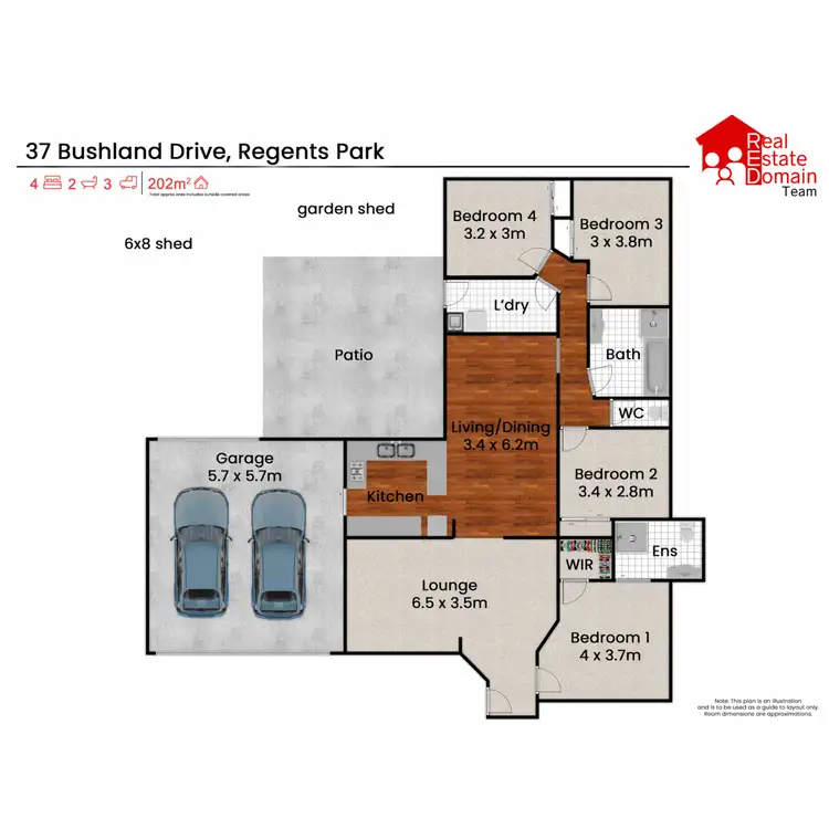 Floorplan of Homely house listing, 37 Bushland Drive, Regents Park QLD 4118