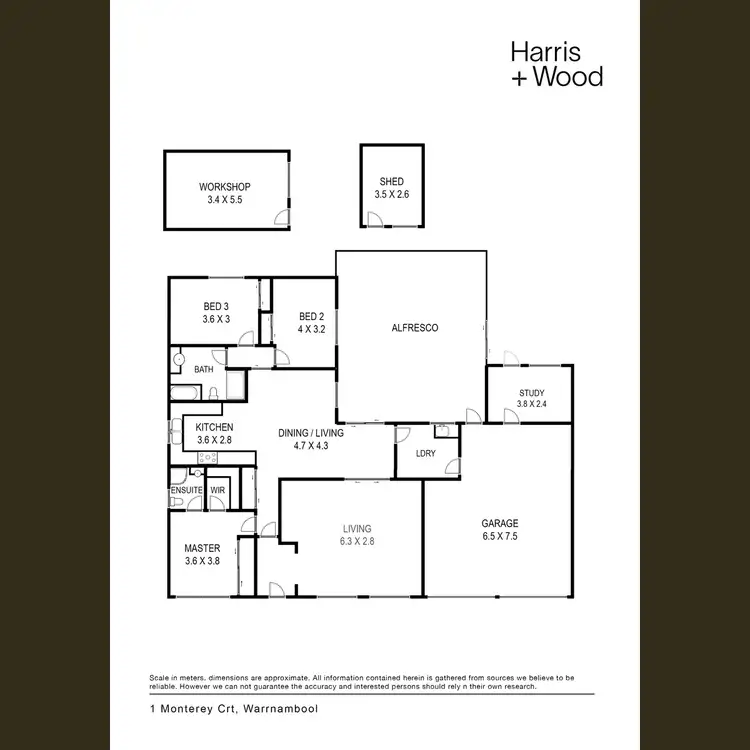 Floorplan of Homely house listing, 1 Monterey Court, Warrnambool VIC 3280