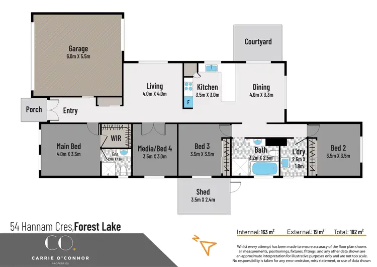 Floorplan of Homely house listing, 54 Hannam Crescent, Forest Lake QLD 4078