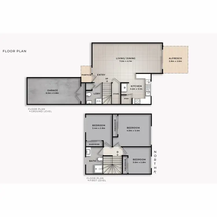 Floorplan of Homely semi-detached listing, 6 Ivy Court/67 Nerang Street, Nerang QLD 4211