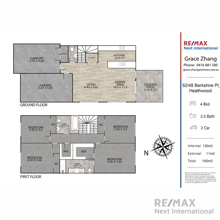 Floorplan of Homely townhouse listing, 52/48 Berkshire Place, Heathwood QLD 4110