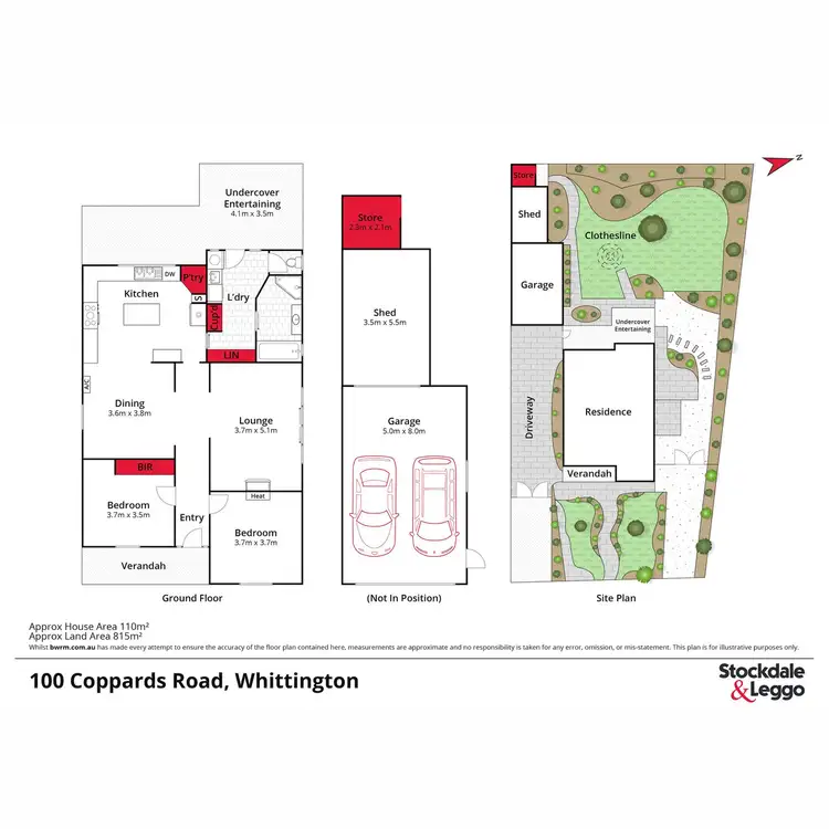 Floorplan of Homely house listing, 100 Coppards Road, Whittington VIC 3219