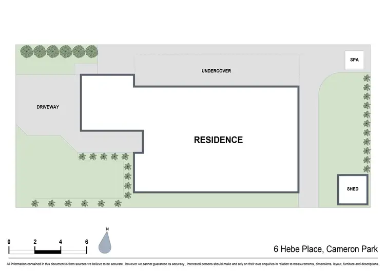 Floorplan of Homely house listing, 6 Hebe Place, Cameron Park NSW 2285