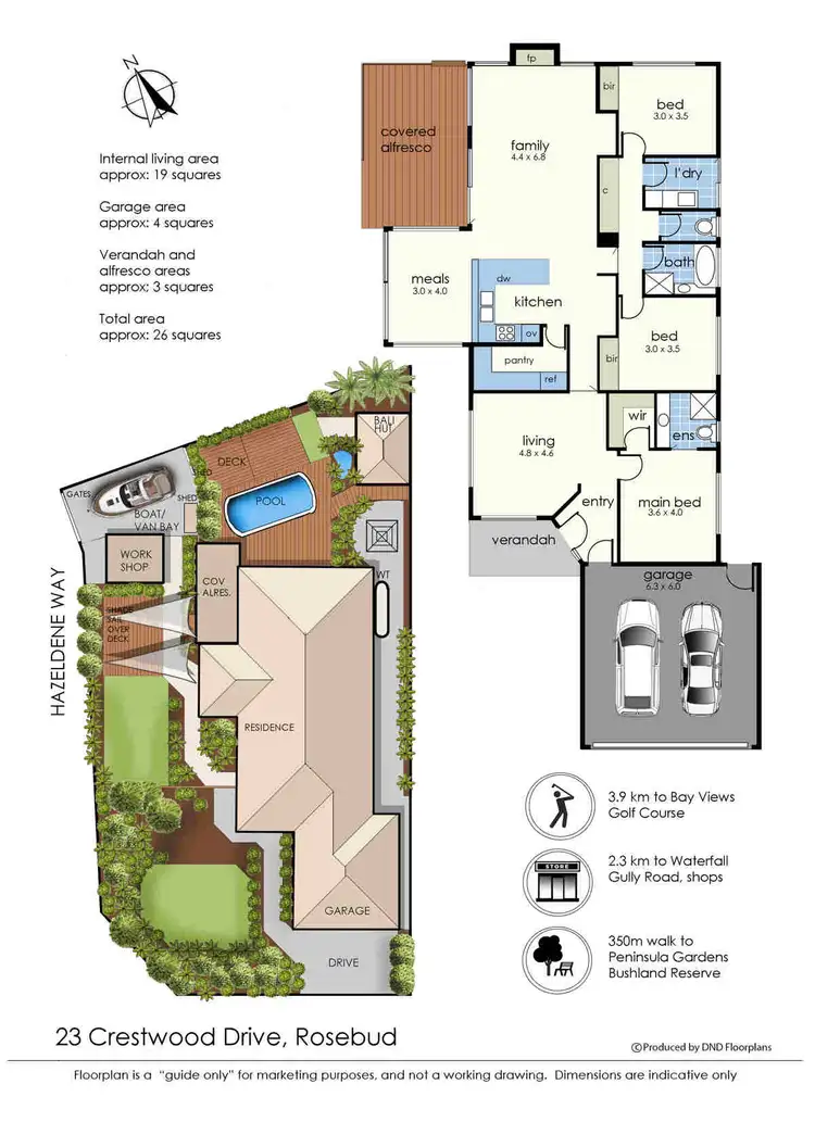 Floorplan of Homely house listing, 23 Crestwood Drive, Rosebud VIC 3939