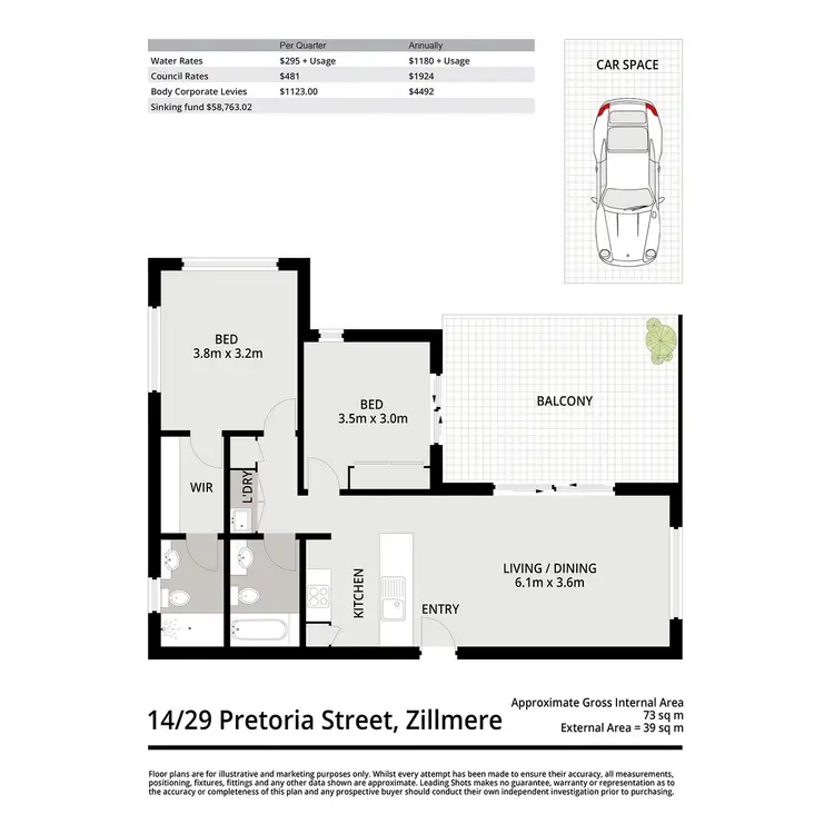 Floorplan of Homely apartment listing, 14/29 Pretoria Street, Zillmere QLD 4034