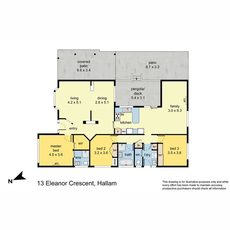 Floorplan of Homely house listing, 13 Eleanore Crescent, Hallam VIC 3803