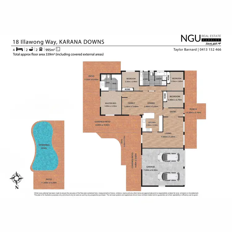 Floorplan of Homely house listing, 18 Illawong Way, Karana Downs QLD 4306