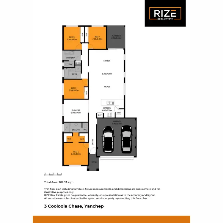 Floorplan of Homely house listing, 3 Cooloola Chase, Yanchep WA 6035